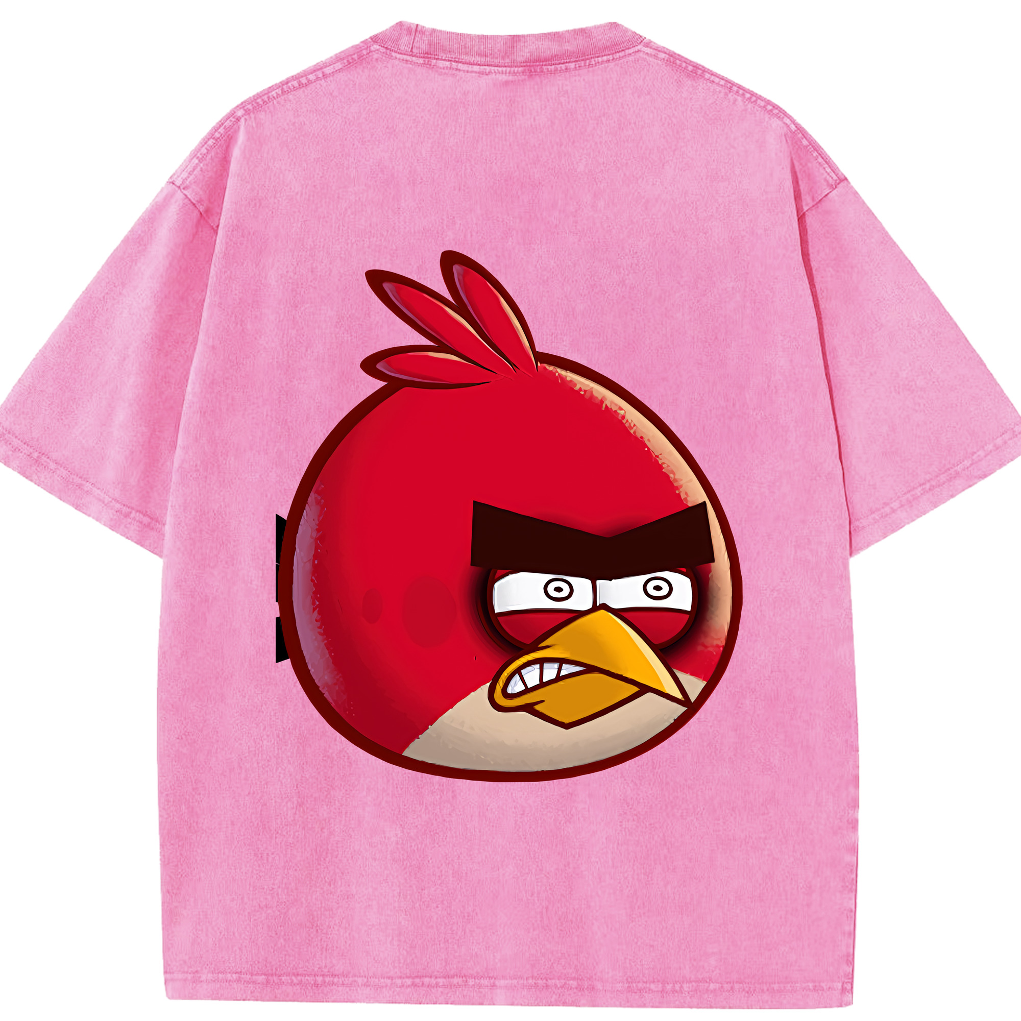 （画像用） Angry Birds アングリーバード 綿100% ヴィンテージ風 半袖Tシャツ（背面プリント）